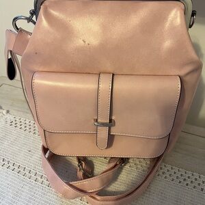 Walasa Pink Women's leather Backpack